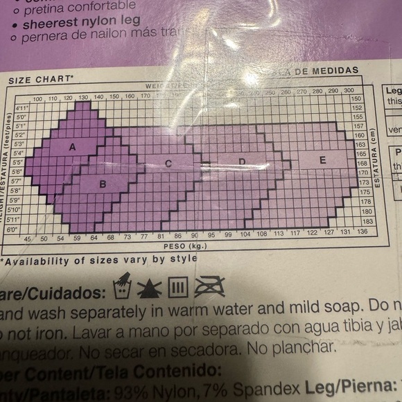 TWO pair of NEW No-Nonsense Ultra Sheer and Great Shapes Panty Hose Size C - Picture 3 of 10